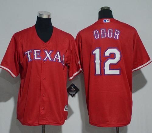 Rangers #12 Rougned Odor Red Cool Base Stitched Youth MLB Jersey
